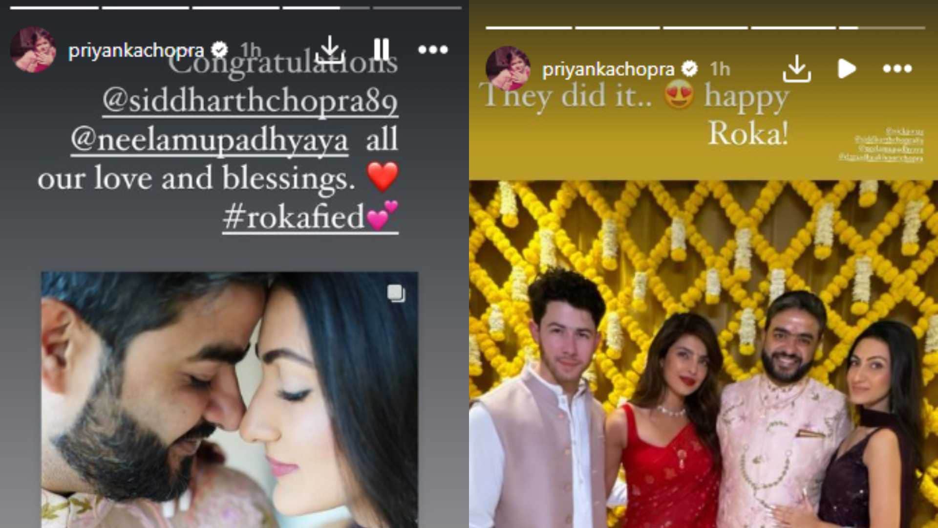 Priyanka Chopra congratulates brother Siddharth Chopra and Neelam Upadhyaya on getting rokafied post goes vira