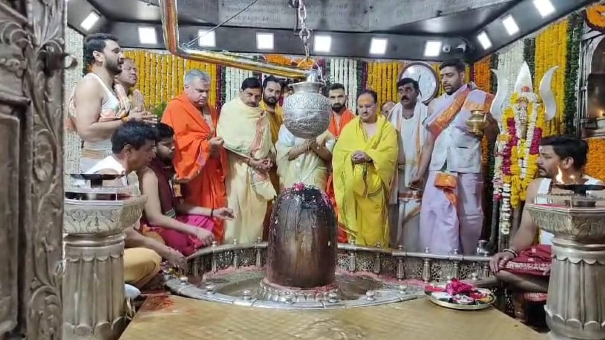 BJP National President JP Nadda arrived to see Baba Mahakal