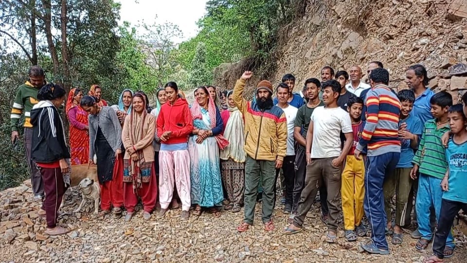 Villagers angry over lack of asphalting on Marodakhan-Bantoli motor road Lohaghat