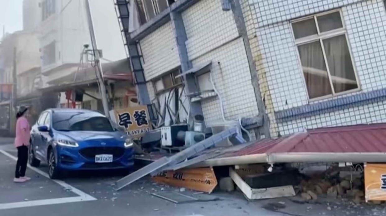 Taiwan earthquake live: buildings collapse after strongest quake in 25 years