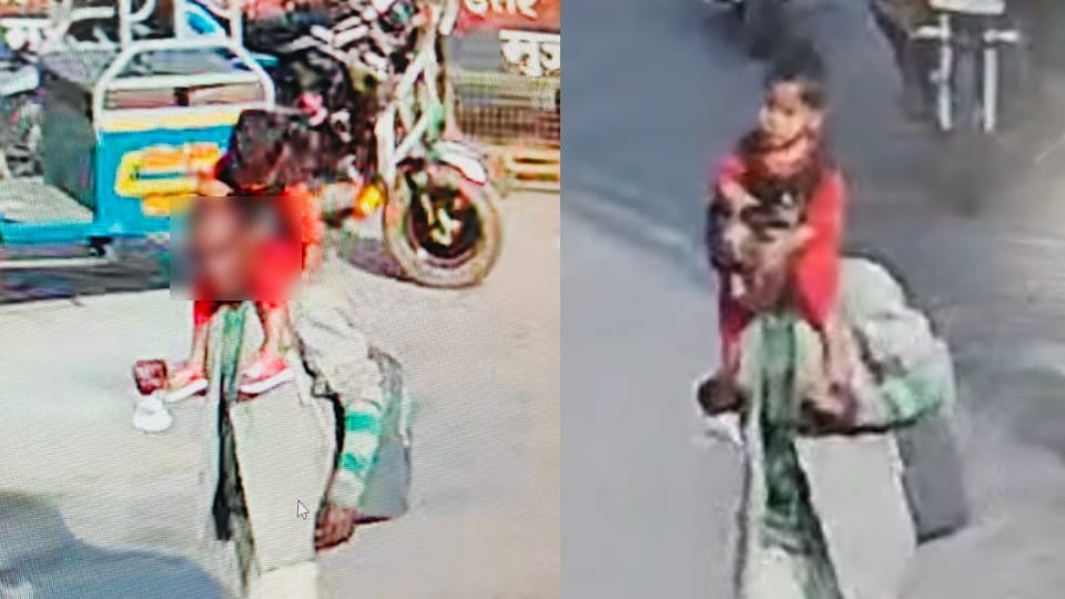 Haridwar News Three year old girl from Sambhal missing from Har Ki Pauri CCTV footage surfaced