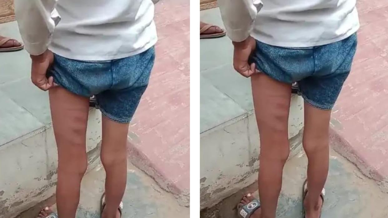 Teacher beats student with stick in jhunjhunu