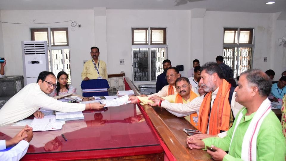 BJP candidate Santosh Pandey filed nomination from Rajnandgaon Lok Sabha seat