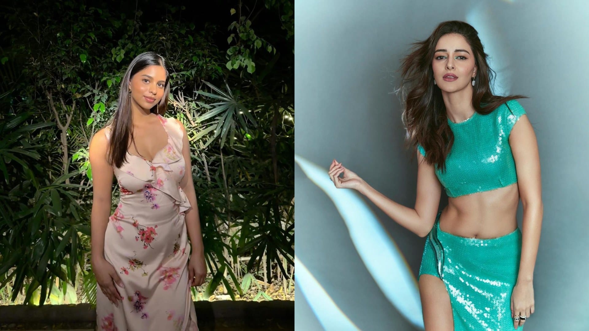 Suhana khan shared a photo on Instagram of herself in a floral dress  Ananya panday commneted Post the reel