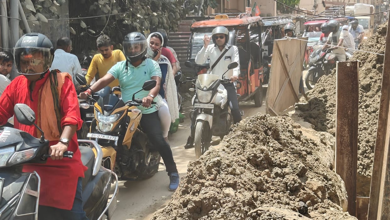 Road near Sigra dug third time in three months Public facing problem