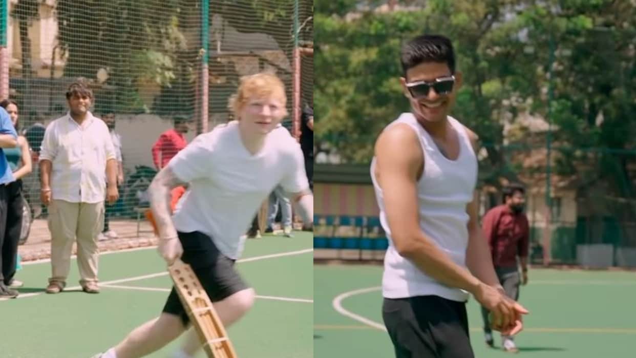 Singer Ed Sheeran played cricket with Shubhman Gill eat pani puri and lassi had fun chat with tanmay bhatt
