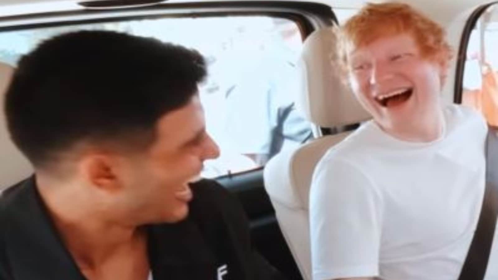 Singer Ed Sheeran played cricket with Shubhman Gill eat pani puri and lassi had fun chat with tanmay bhatt