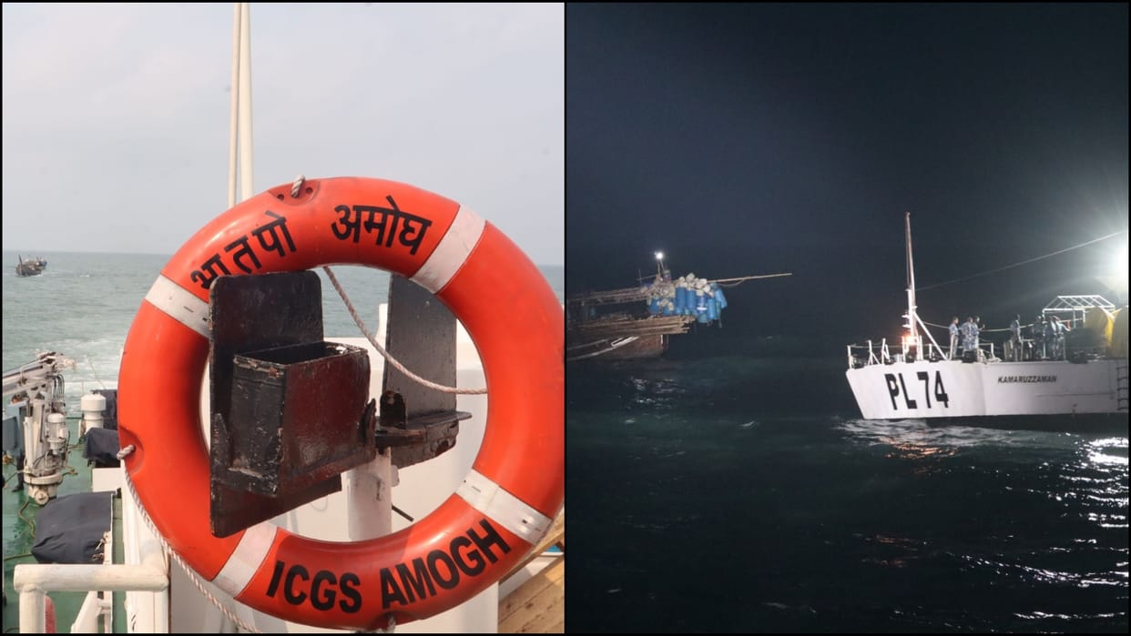 Indian Coast guard saved several bangladeshi fishermen news in hindi