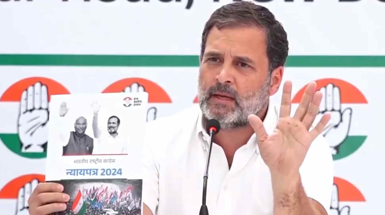 Congress MP Rahul Gandhi attacked on bjp and pm modi after released congress manifesto
