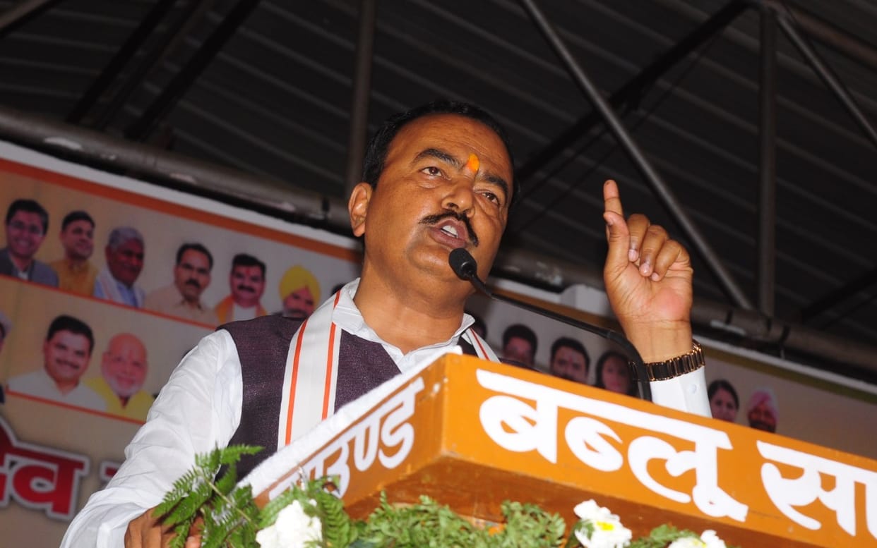 Maurya in Amroha: Congress manifesto is bundle of lies, BJP storm is blowing in state