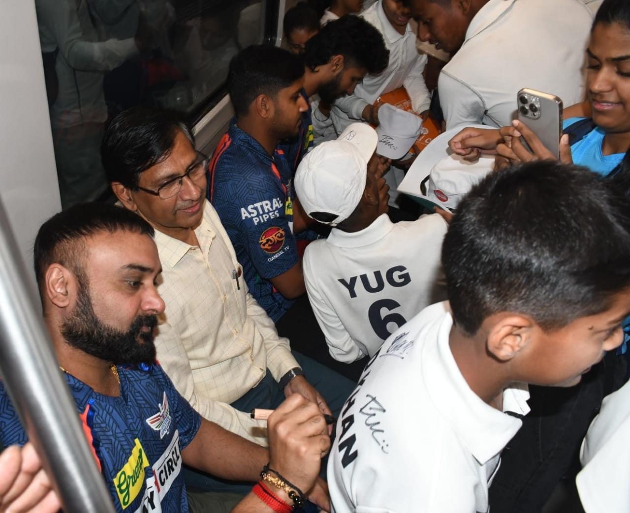 Lucknow Super Giants cricketer had a Metro ride in Lucknow.