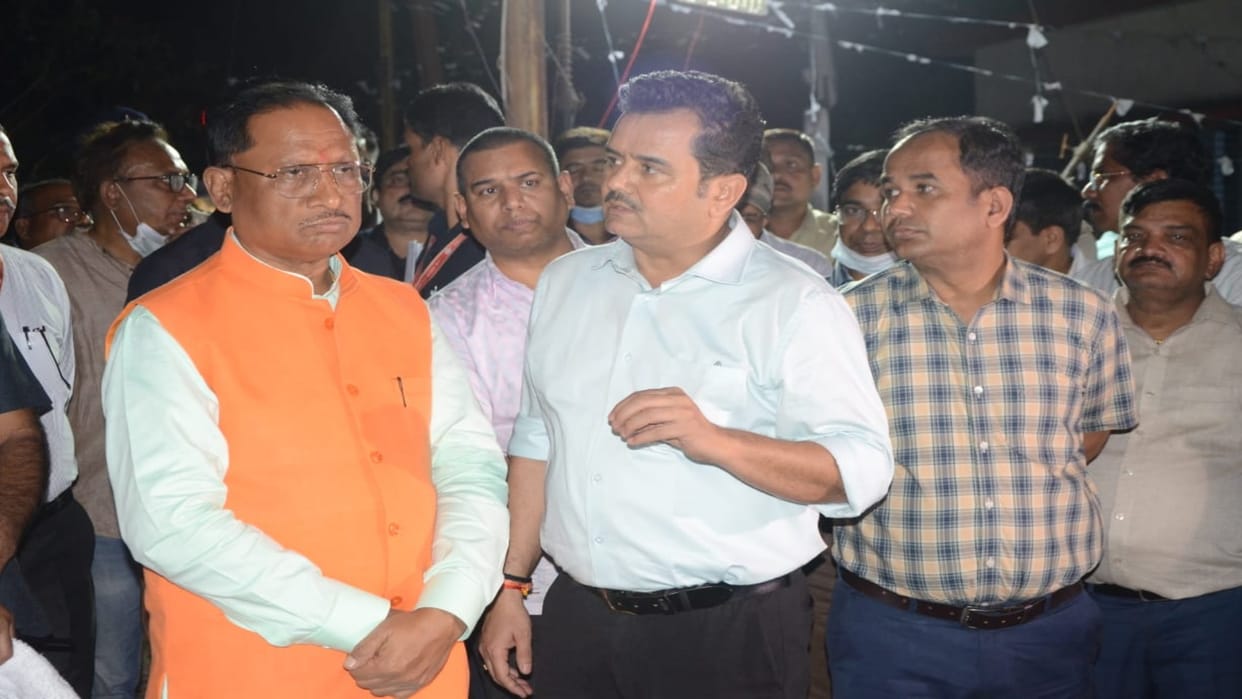 fire in electricity office depot Raipur: CM Vishnudeo Sai reached spot