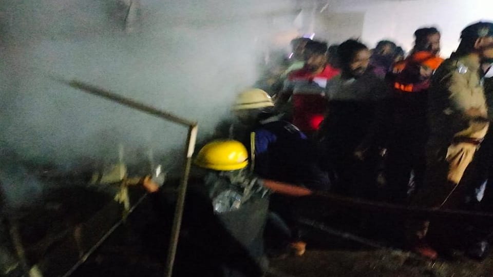 A massive fire broke out in a clothes shop in rudrapur