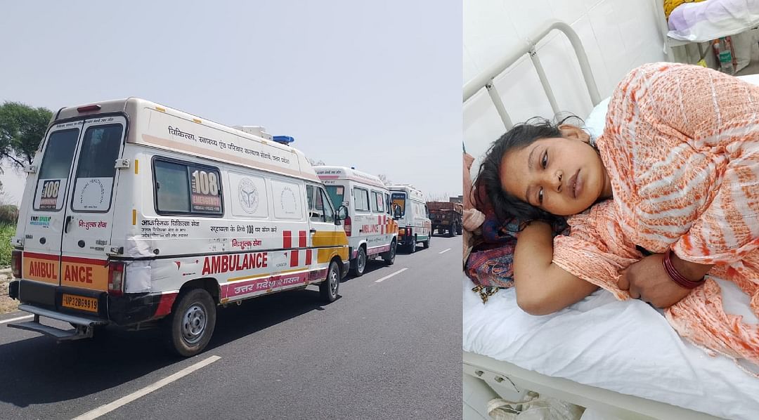 Delivery in an ambulance stuck in traffic, Newborn died, jam remained on Kanpur-Hamirpur highway for eight hou