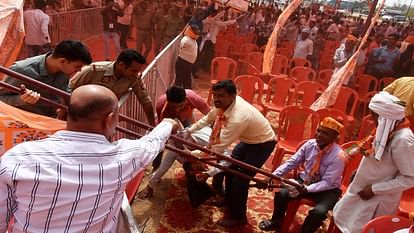 Tent broken before CM Yogi public meeting in Aligarh, special pictures of it