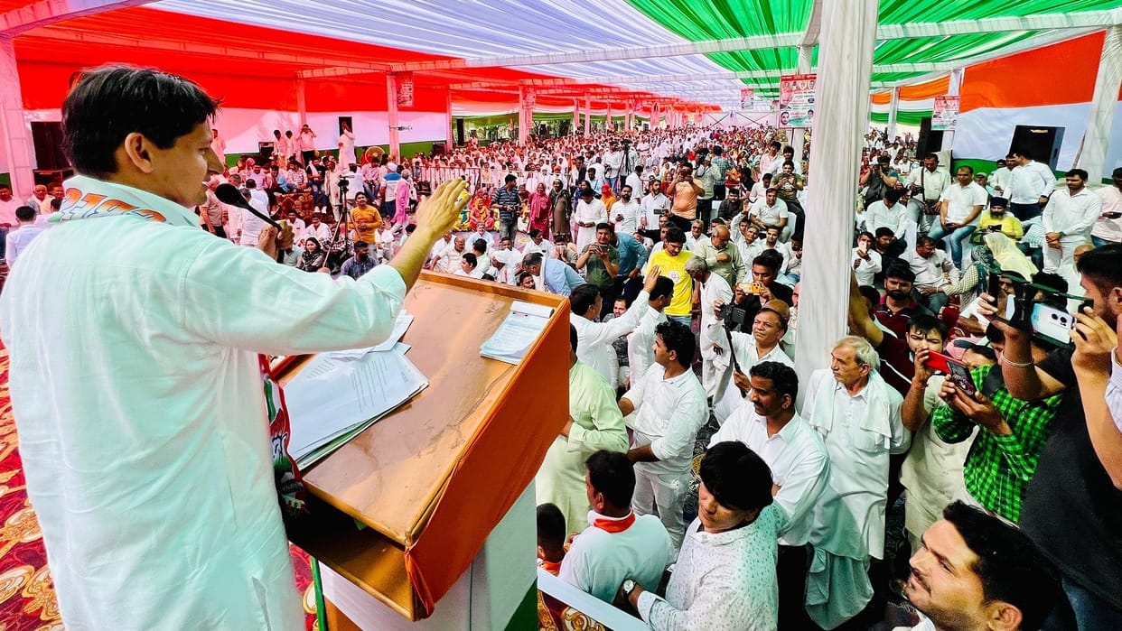 Deependra Hooda said in Rohtak, My grandfather signature on Constitution, will not let it move even inch