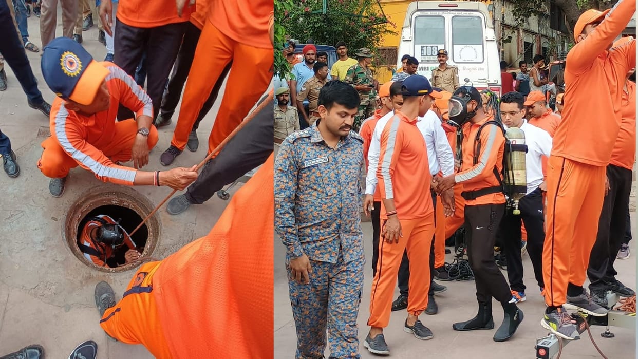 varanasi sweeper death Case in manhole complaint in Human Rights Commission