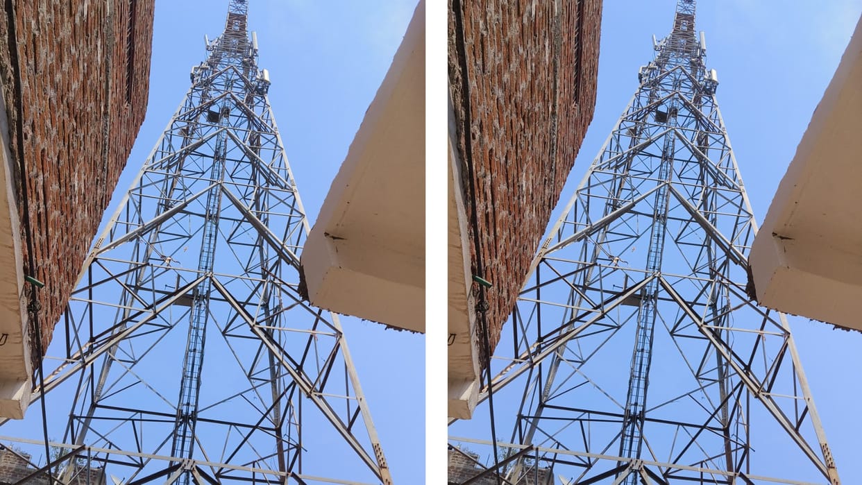 When the police arrived to catch him, the cutter climbed the mobile tower.