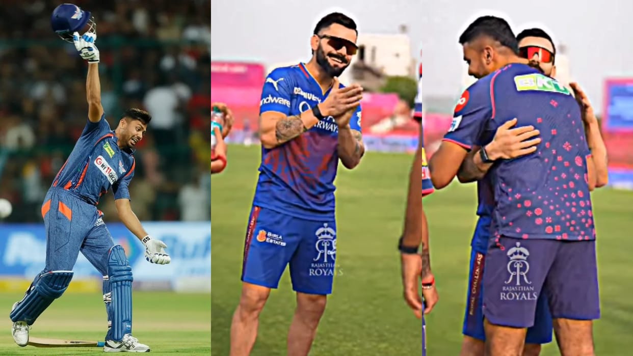 IPL 2024: Virat Kohli was seen having fun with Avesh Khan, fans remembered banging the helmet, watch VIDEO