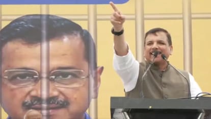 AAP leaders observed mass fast at Jantar Mantar in Delhi MP Sanjay Singh