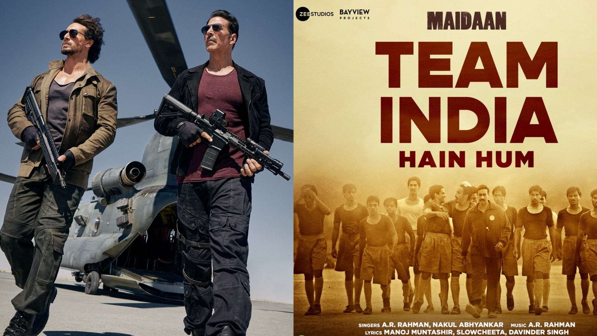 Akshay Kumar Tiger Shroff Bade Miyan Chote Miyan takes lead in Advance booking over Ajay Devgn Maidaan