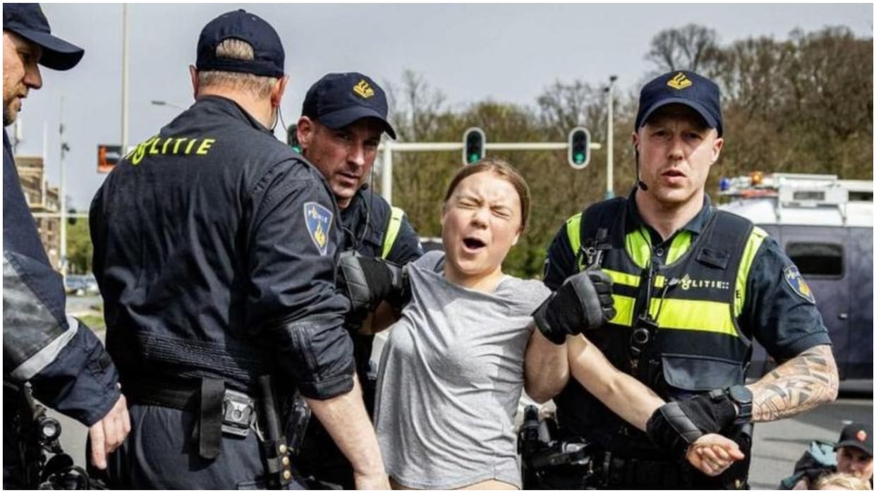 Climate activist Greta Thunberg detained during demonstration in the Netherlands