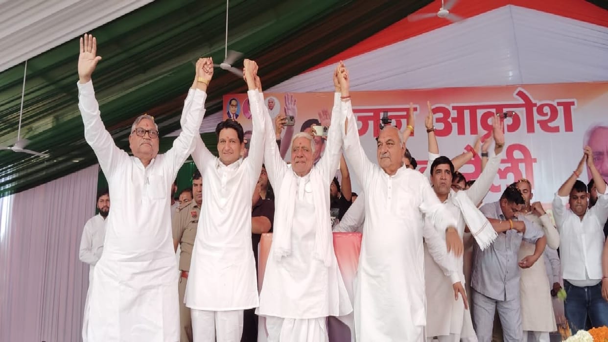 Former CM Bhupendra Hooda taunt in Jhajjar: Naib Saini only dummy chief minister, contractors are running stat