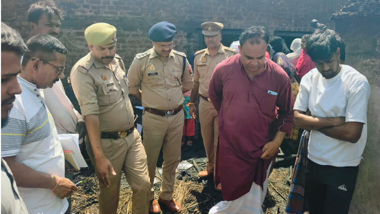 One and a half year old innocent boy burnt to death due to fire in thatch