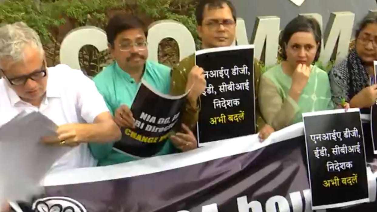 TMC workers protest outside Election Commission office know updates