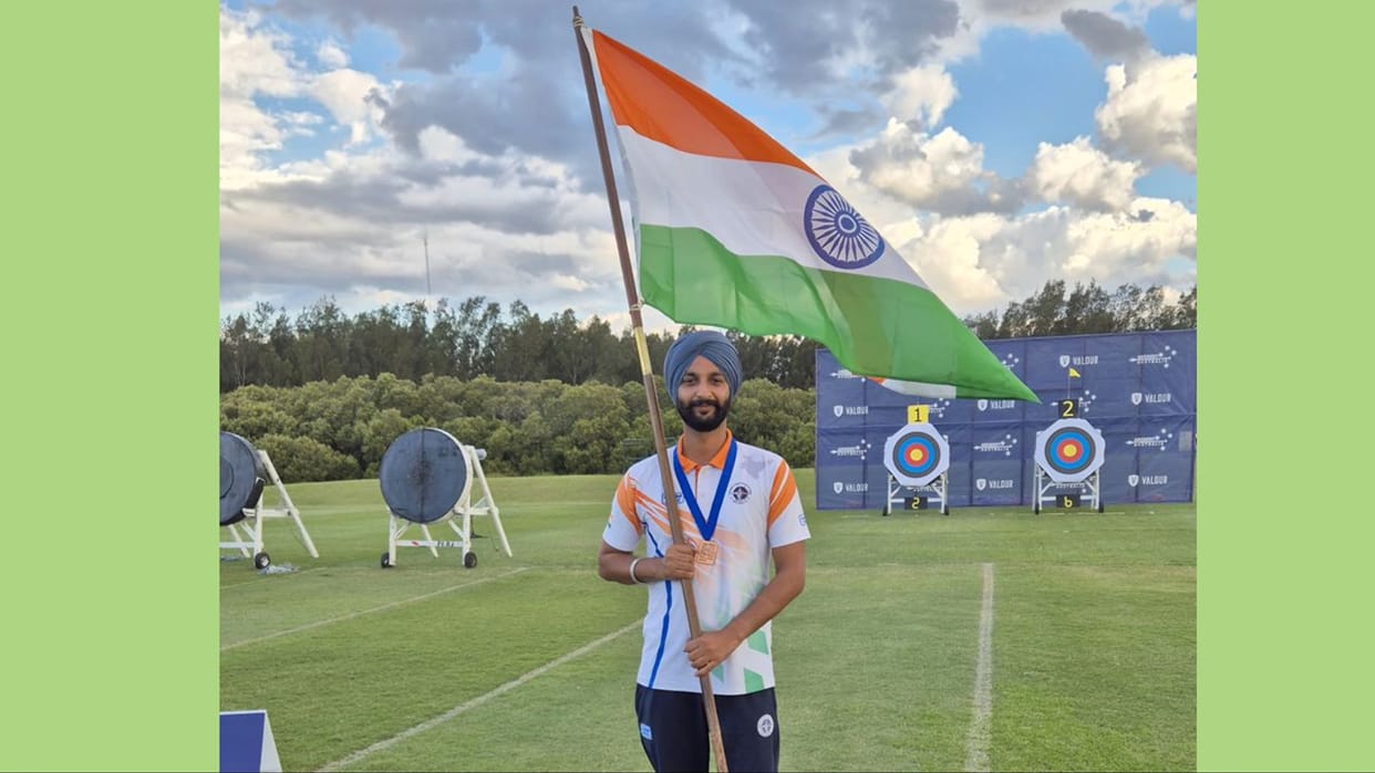 Kaithal: Harvinder Singh won bronze medal in Para Archery Grand Prix competition
