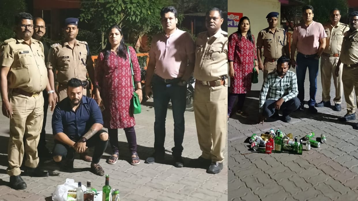 Police raid on two restaurents in Lucknow.