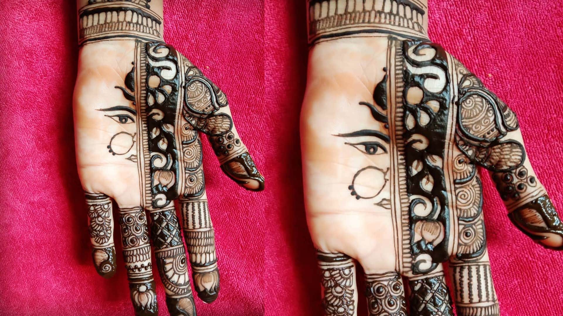 Chaitra Navratri 2024 simple and beautiful Mehndi Design for front and back hand