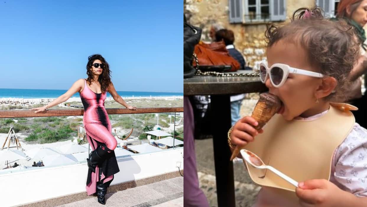 Priyanka chopra daughter Malti Marie was seen tasting chocolate ice cream see the lovely picture