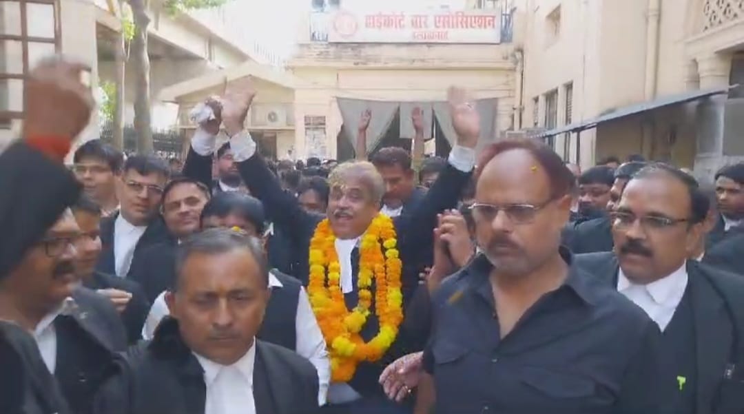Anil Tiwari elected president of Allahabad High Court Bar Association, Vikrant wins the post of secretary.