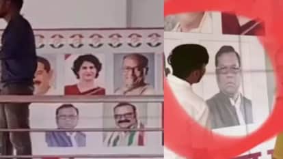 MP news BJP Union Minister Faggan Singh Photo On Rahul Gandhi Stage News in Hindi