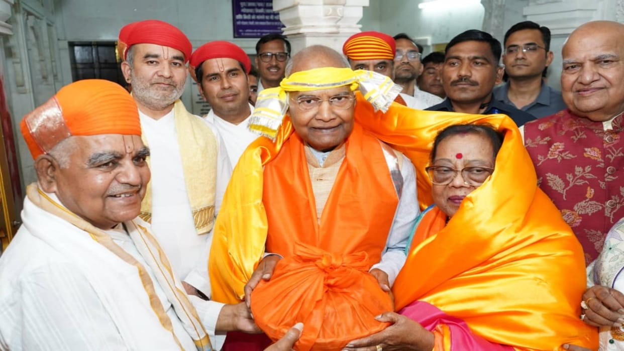 Rajasthan Former President Ramnath Kovind visited Shrinathji temple