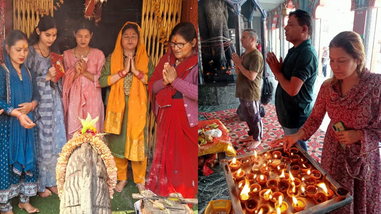 Chaitra Navratri 2024 devotees Crowd in Maa Durga in temples Ghatasthapana and Puja Vidhi Watch photos