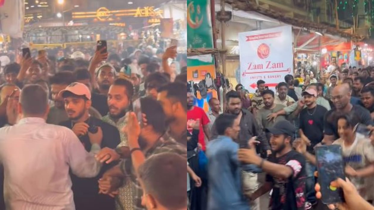 comedian big boss 17 winner Munawar Faruqui was going to Iftar party fans mobbed him video viral on internet