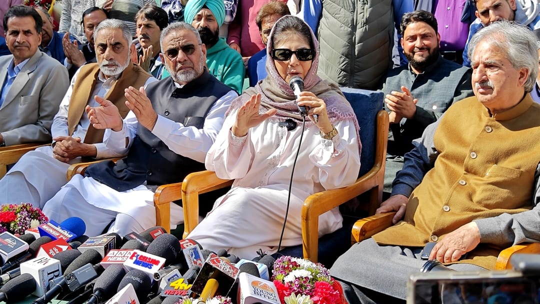 pdp chief mehbooba mufti said BJP used Kashmiri Pandits pain as weapon to garner votes across India