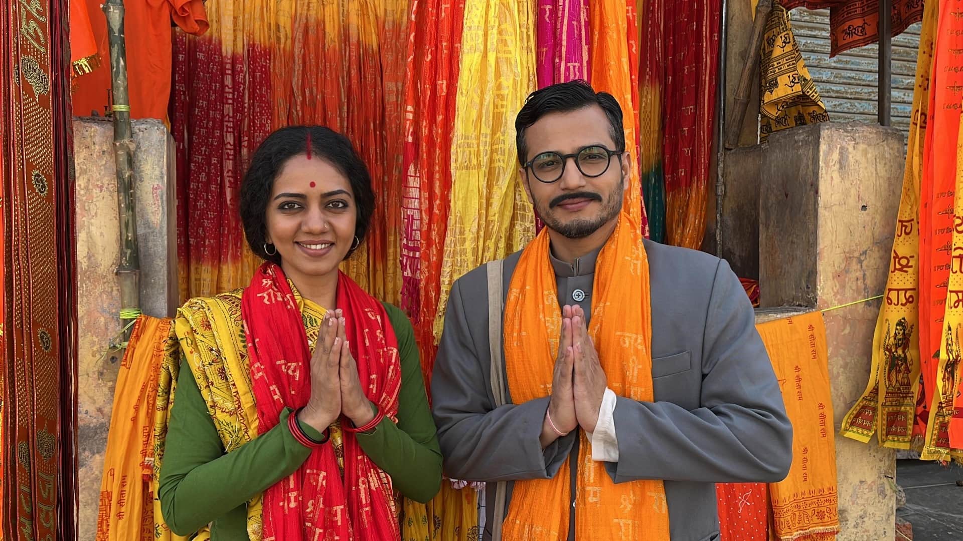 Actor neha joshi visits ram temple at ayodhya with co actor Ashutosh Kulkarni from serial atal of & tv