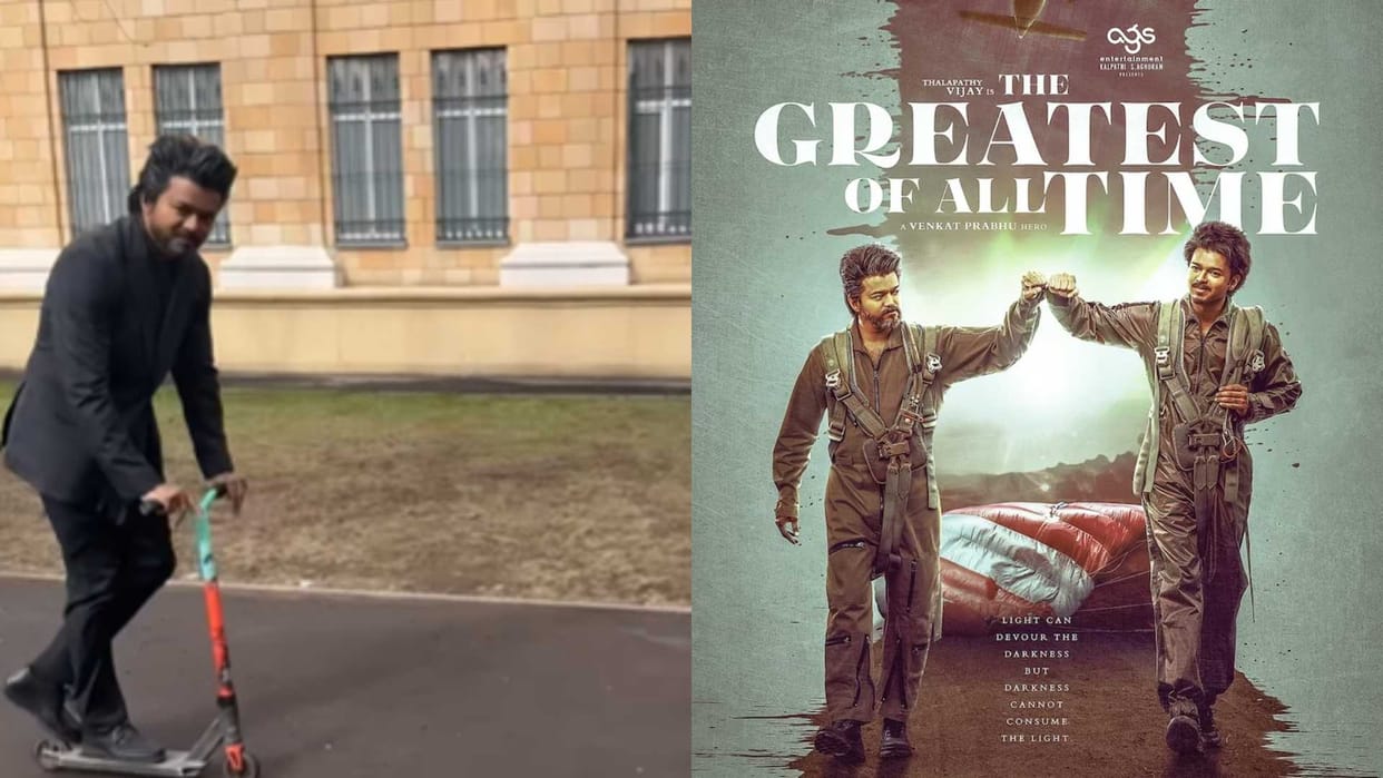Thalapathy Vijay seen riding kick scooter on the sets of GOAT interesting video from Russia goes viral