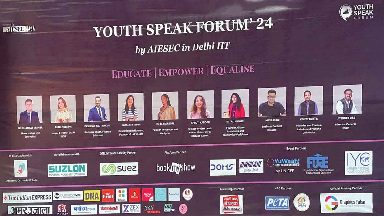 AIESEC IIT Delhi's Youth Speak Forum made aware students to develop leadership skills