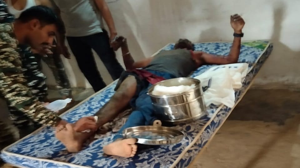 JCB driver injured in IED blast taken to Dantewada for better treatment in Jagdalpur
