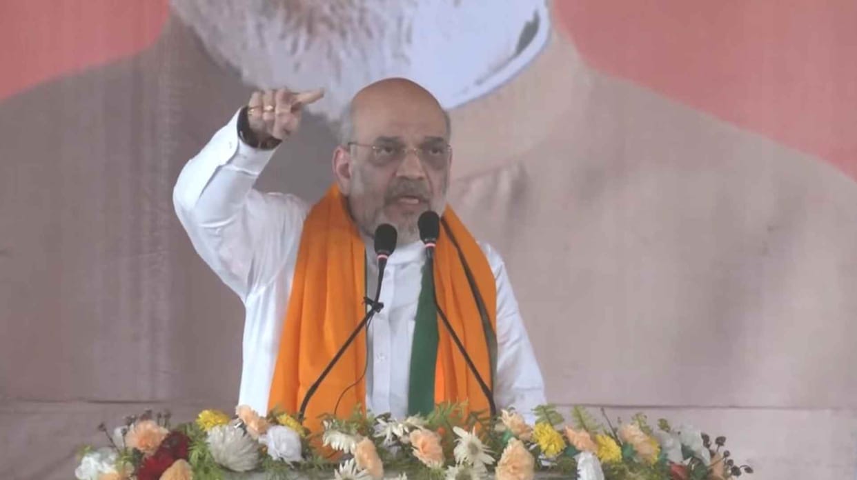 Amit Shah at a rally in Balurghat, said Mamata Banerjee can never stop infiltration into Bengal