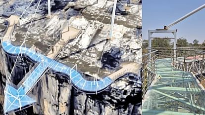 Uttar pradesh first bow and arrow shaped glass sky walk bridge ready in chitrakoot