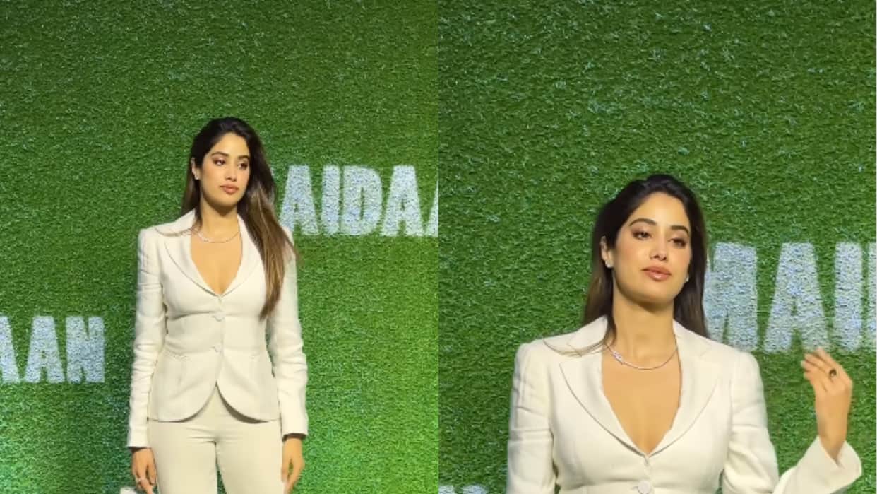 Is Jhanvi Kapoor confirms her relationship with shikhar pahariya see actress Necklace at maidaan screening