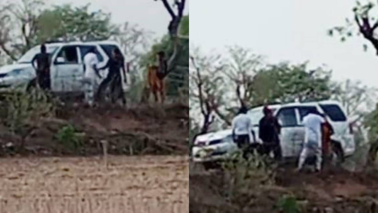 MP News BJP MLA hooliganism brutally beats youth with sticks