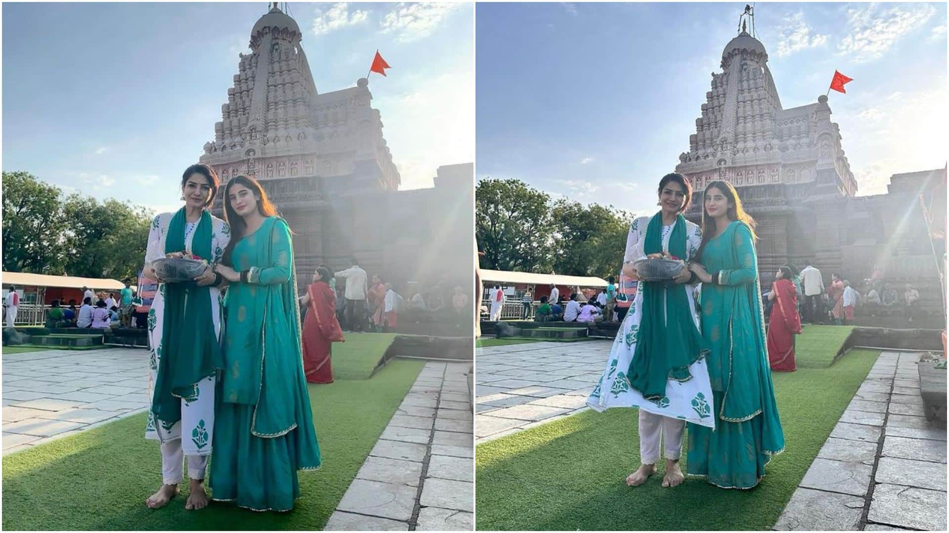 Raveena Tandon visit Trimbakeshwar temple with her daughter Rasha thadani Shares Photos on social media