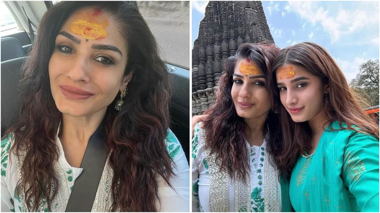 Raveena Tandon visit Trimbakeshwar temple with her daughter Rasha thadani Shares Photos on social media