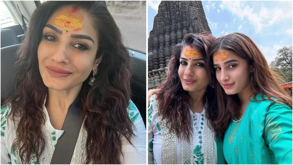 Raveena Tandon visit Trimbakeshwar temple with her daughter Rasha thadani Shares Photos on social media
